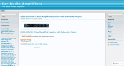 Desktop Screenshot of caraudioamplifiers.wordpress.com