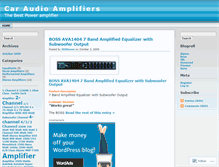 Tablet Screenshot of caraudioamplifiers.wordpress.com