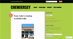 Desktop Screenshot of chewjersey.wordpress.com