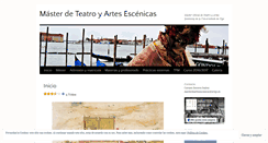 Desktop Screenshot of masterartesescenicas.wordpress.com