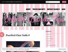 Tablet Screenshot of infinitebeautytips.wordpress.com