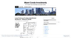 Desktop Screenshot of miamicondoinvestments.wordpress.com