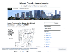 Tablet Screenshot of miamicondoinvestments.wordpress.com