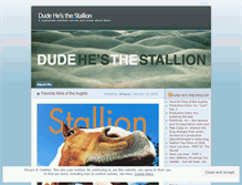 Tablet Screenshot of dudehesthestallion.wordpress.com