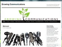 Tablet Screenshot of growingcommunications.wordpress.com