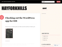 Tablet Screenshot of hayforkhills.wordpress.com