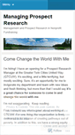 Mobile Screenshot of managingprospectresearch.wordpress.com