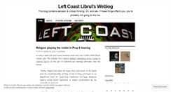 Desktop Screenshot of leftcoastlibrul.wordpress.com