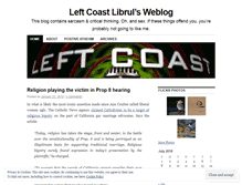 Tablet Screenshot of leftcoastlibrul.wordpress.com