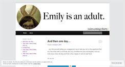 Desktop Screenshot of emilytheadult.wordpress.com