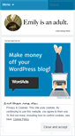 Mobile Screenshot of emilytheadult.wordpress.com