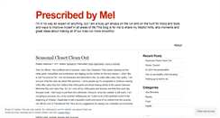 Desktop Screenshot of prescribedbymel.wordpress.com