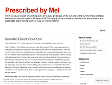 Tablet Screenshot of prescribedbymel.wordpress.com