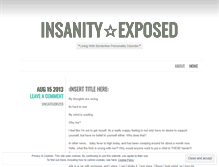 Tablet Screenshot of insanityexposed.wordpress.com