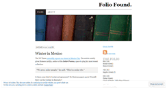 Desktop Screenshot of foliofound.wordpress.com