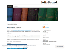 Tablet Screenshot of foliofound.wordpress.com