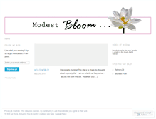 Tablet Screenshot of modestbloom.wordpress.com