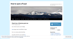 Desktop Screenshot of howtospotafraud.wordpress.com