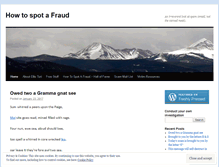 Tablet Screenshot of howtospotafraud.wordpress.com