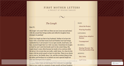 Desktop Screenshot of firstmotherletters.wordpress.com