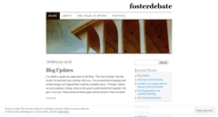 Desktop Screenshot of fosterdebate.wordpress.com