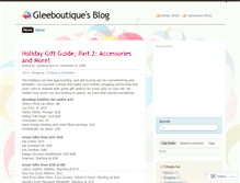 Tablet Screenshot of gleeboutique.wordpress.com