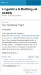 Mobile Screenshot of linguisticsandbeyond.wordpress.com