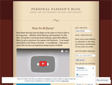Tablet Screenshot of personalpassion.wordpress.com