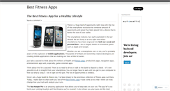 Desktop Screenshot of bestfitnessapps.wordpress.com