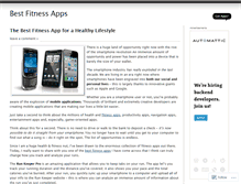 Tablet Screenshot of bestfitnessapps.wordpress.com