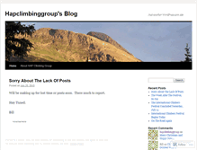 Tablet Screenshot of hapclimbinggroup.wordpress.com