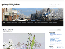 Tablet Screenshot of gallery109highriver.wordpress.com