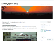 Tablet Screenshot of anthonyclyne.wordpress.com