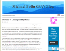 Tablet Screenshot of michaelbolincpa.wordpress.com