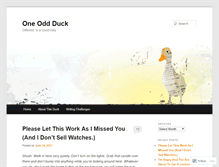 Tablet Screenshot of onlyoddduck.wordpress.com