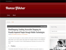 Tablet Screenshot of hamzaiftikhar.wordpress.com