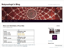 Tablet Screenshot of notyourlogic.wordpress.com