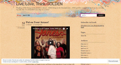 Desktop Screenshot of livelovethinkgolden.wordpress.com