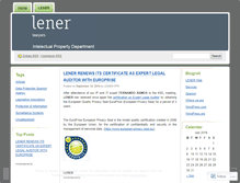 Tablet Screenshot of leneritlaw.wordpress.com