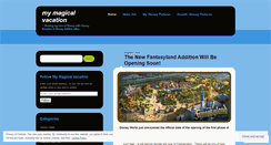 Desktop Screenshot of mymagicalvacation.wordpress.com