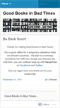 Mobile Screenshot of goodbooksinbadtimes.wordpress.com