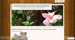 Desktop Screenshot of healthiswealthaln.wordpress.com