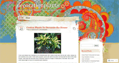 Desktop Screenshot of decorationplants.wordpress.com