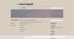 Desktop Screenshot of goodtospeak.wordpress.com