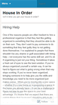 Mobile Screenshot of houseinorder.wordpress.com