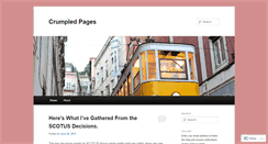 Desktop Screenshot of crumpledpagesblog.wordpress.com