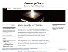 Tablet Screenshot of grownupchaos.wordpress.com