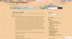 Desktop Screenshot of alostgeneration.wordpress.com