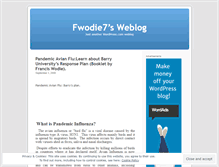Tablet Screenshot of fwodie7.wordpress.com