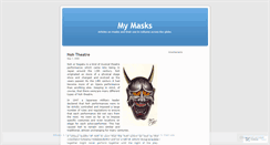 Desktop Screenshot of mymasks.wordpress.com